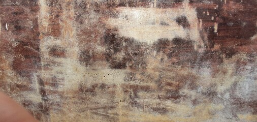 Texture of old rusty tin. Metal wall. The old garage. Background