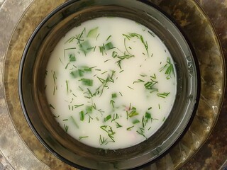 Okroshka. Cold summer soup