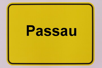 Grafische Darstellung des Stadteingangsschildes der Stadt Passau