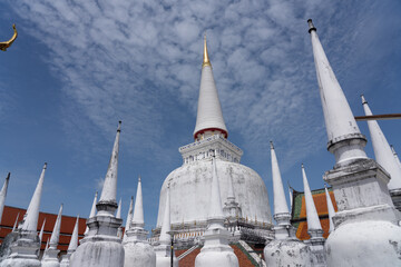 View of Wat Mahathat Pagoda in Nakhon Sri Thammarat