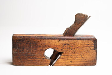 Antique molding plane isolated on a white background