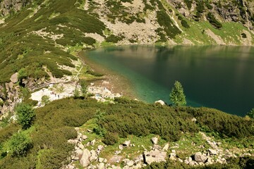 Czarny Staw mountain lake under Rysy in the Tatra Mountains © Albin Marciniak