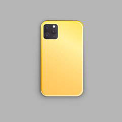 Golden gradient print smartphone case design