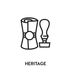 heritage vector icon. heritage sign symbol. Modern simple icon element for your design	