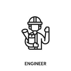 engineer vector icon. engineer sign symbol. Modern simple icon element for your design	