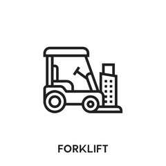 forklift vector icon. forklift sign symbol. Modern simple icon element for your design	