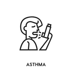 asthma vector icon. asthma sign symbol. Modern simple icon element for your design	