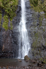 small waterfall in the mountains. Polynesia, Tahiti