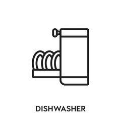 dishwasher vector icon. dishwasher sign symbol. Modern simple icon element for your design	