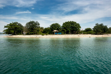 Sandy coast of Gili Gide island, south of Lombok, Indonesia...