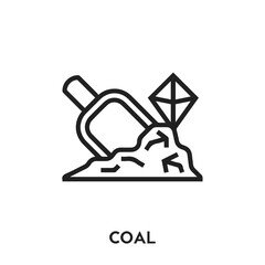 coal vector icon. coal sign symbol. Modern simple icon element for your design	