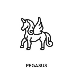 pegasus myth horse icon vector. pegasus myth horse icon vector symbol illustration. Modern simple vector icon for your design. pegasus myth horse icon vector	