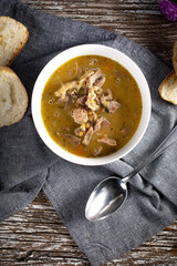 Hot tripe from chicken stomachs.