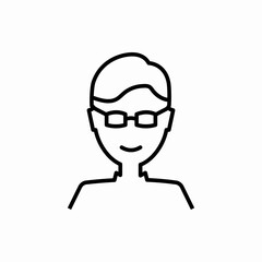 Outline glasses man icon.Glasses man vector illustration. Symbol for web and mobile