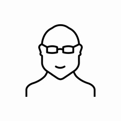 Outline glasses man icon.Glasses man vector illustration. Symbol for web and mobile
