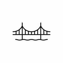Outline golden gate bridge icon.Golden gate bridge vector illustration. Symbol for web and mobile