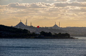 Sunset on the historical peninsula, Istanbul, Turkey