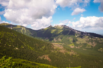 Naklejka premium Krajobraz górski w Tatrach, Polska. Widoki Europy