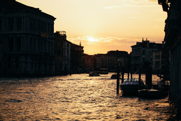 sunset in venice italy