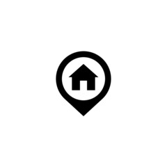 Obraz premium Location Mark and House logo / icon design