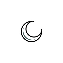 a simple Moon logo / icon design