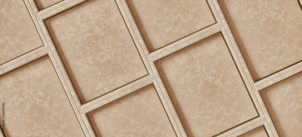 Poster minimal background for product presentation. velvet box with brass edge. 3d render illustration. cli