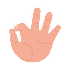 okey hand design of People arm finger person learn communication healthcare theme Vector illustration