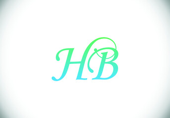 H B Initial Letter Logo design, Graphic Alphabet Symbol for Corporate Business Identity