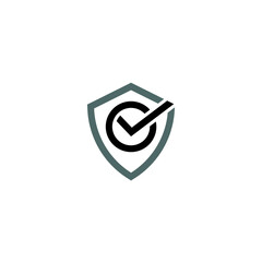 Shield and Check Mark logo / icon design