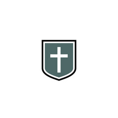 Shield and Cross logo / icon design