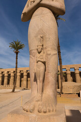 Ancient ruins of the Karnak Temple in Luxor (Thebes), Egypt. The largest temple complex of...