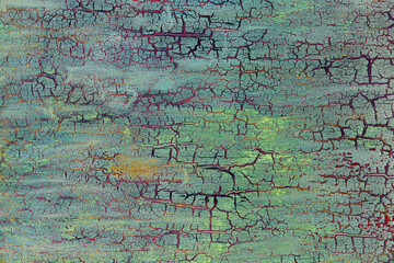 Cracked gray green background.