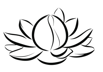 A symbol of the stylized lotus.   

