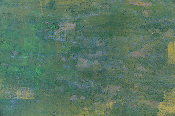 Green cracked peeling dirty background.
