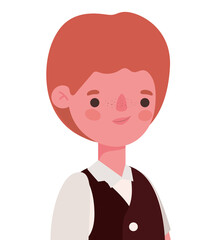 Boy kid cartoon with uniform design, Back to school eduacation class lesson theme Vector illustration
