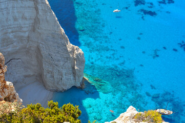 Navagio Beach in Zakynthos Island, Greece