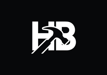 H B Initial Letter Logo design, Graphic Alphabet Symbol for Corporate Business Identity