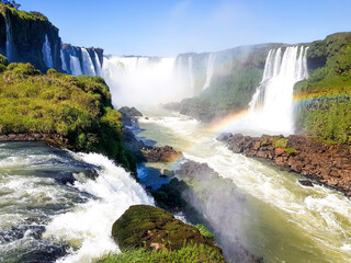 view of the falls of the iguaçu national park in the state of paraná in Brazil