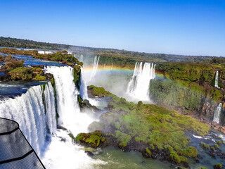 view of the falls of the iguaçu national park in the state of paraná in Brazil