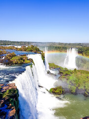 view of the falls of the iguaçu national park in the state of paraná in Brazil