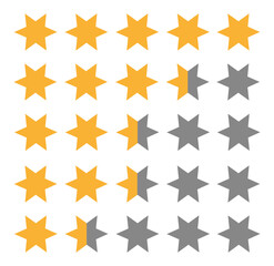 Fototapeta premium Rating stars of 5 rate review vector web ranking icons