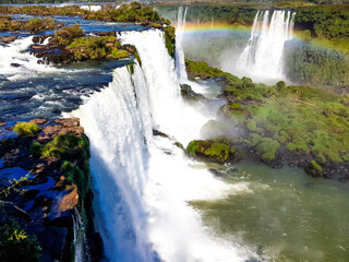 view of the falls of the iguaçu national park in the state of paraná in Brazil