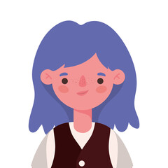 Girl kid cartoon with uniform design, Back to school eduacation class lesson theme Vector illustration