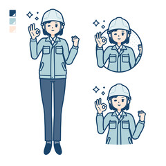 simple work wear woman_OK-sign