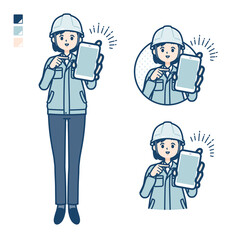 simple work wear woman_smartphone-show-screen