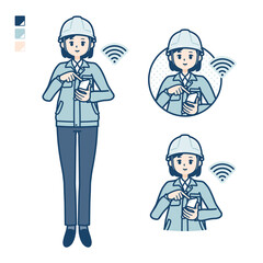 simple work wear woman_smartphone-touch