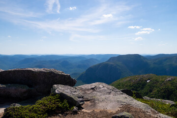 View from the summit of the "Mont-du-lac-des-cygnes" (Swan lake mountain) in Charlevoix, Quebec