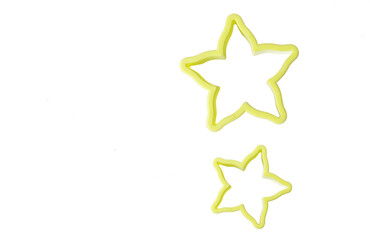 Obraz premium decorative baking molds isolated on white background. Cooking for children concept.
