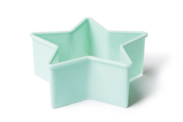decorative baking molds isolated on white background. Cooking for children concept.
