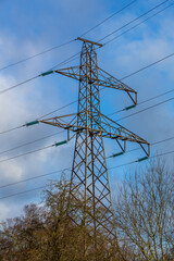 High power line post in steel